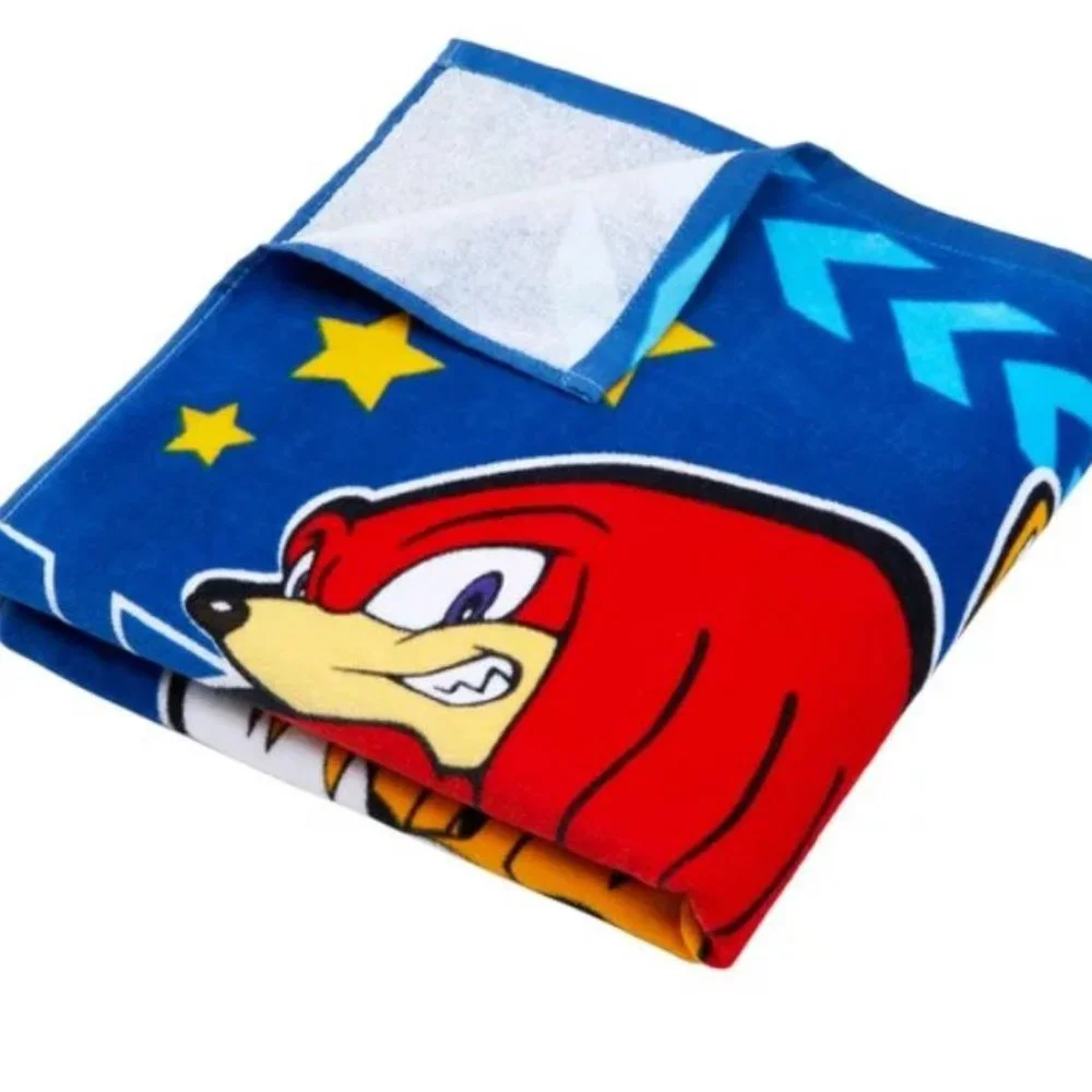 Sonic the Hedgehog Kids Beach Towel, Cotton Blend, 27x54, Blue, Sega.